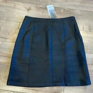 NWT Vintage Jacqueline Ferrar Lambskin Leather Skirt Sz 10